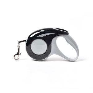 Retractable durable 16ft long dog leash - black